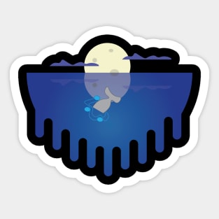 Night Moonlight Sticker